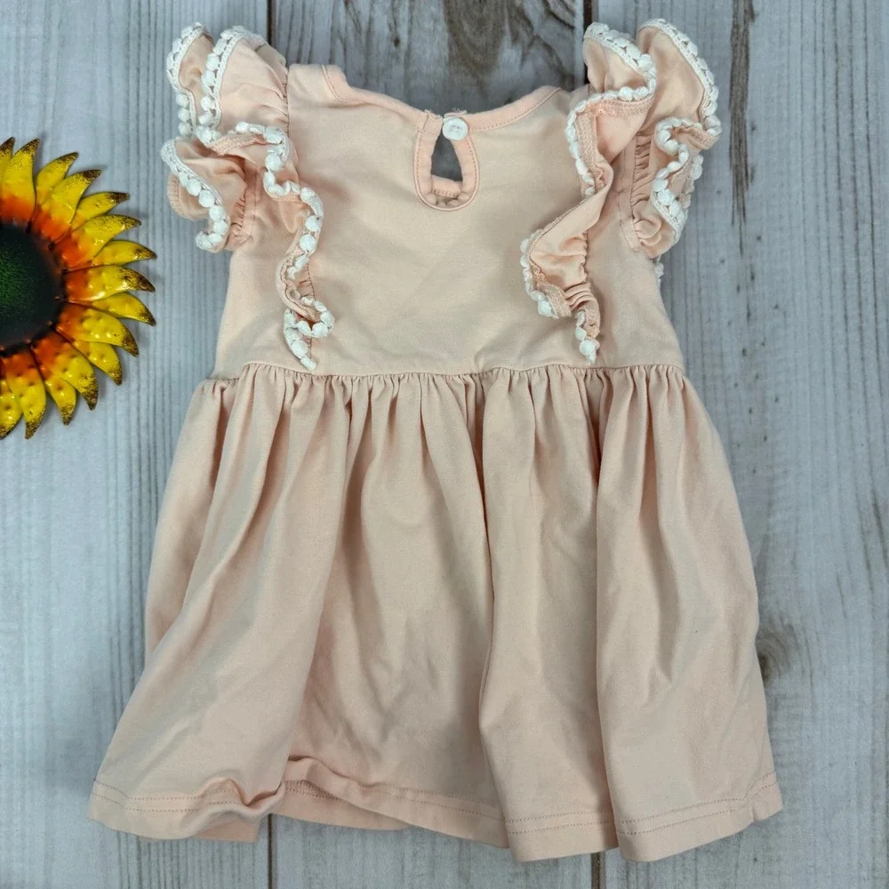 Serendipity‎ Clothing Girl's 2T Pink Striped Ruffle Shorts Set
